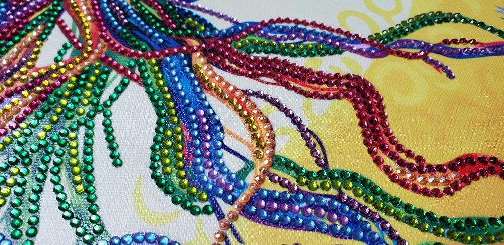 Abstract Kleurrijk Haar Dames - diamond painting