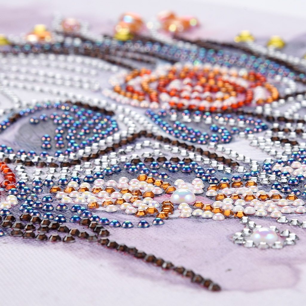 Bloem bot schedel - speciaal diamond painting