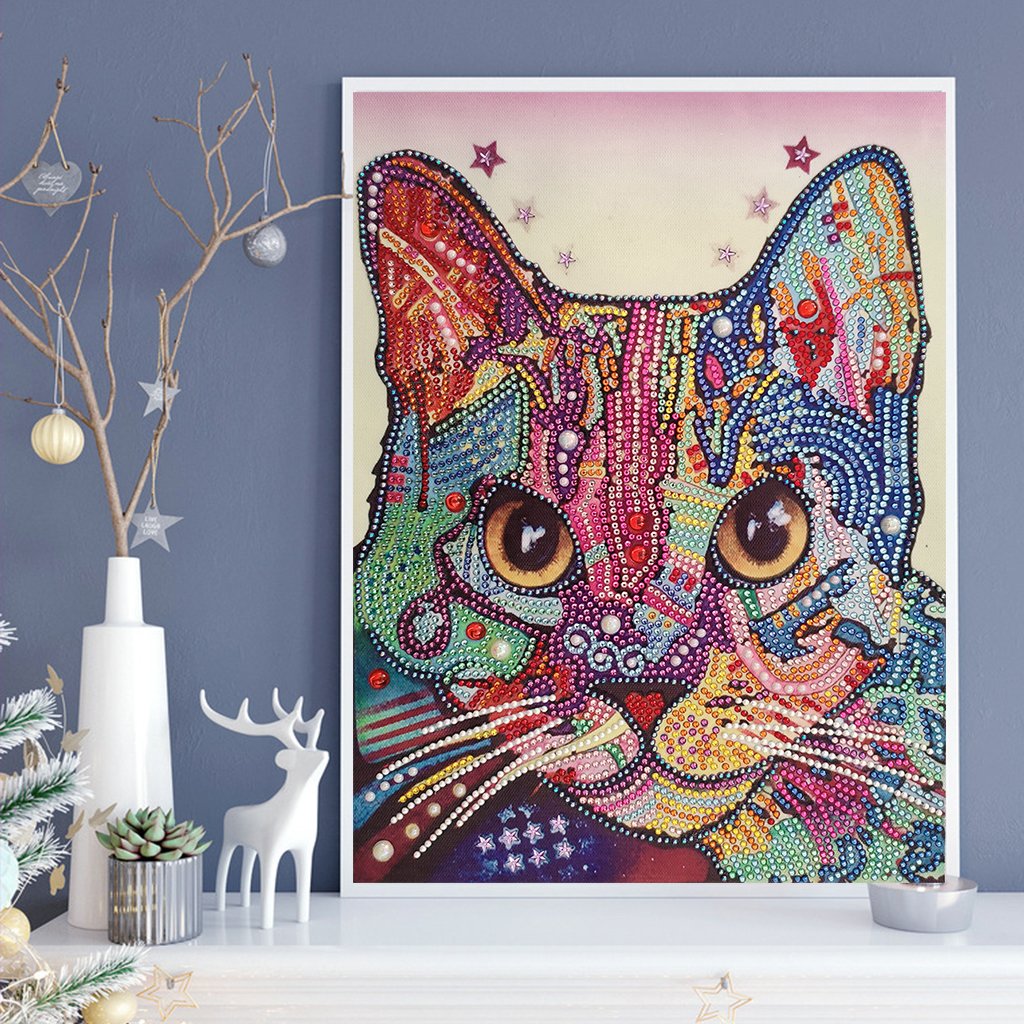 Kunstistiek Kat - speciaal diamond painting