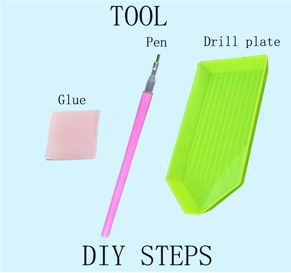 Naturistische Wandklok - speciaal diamond painting