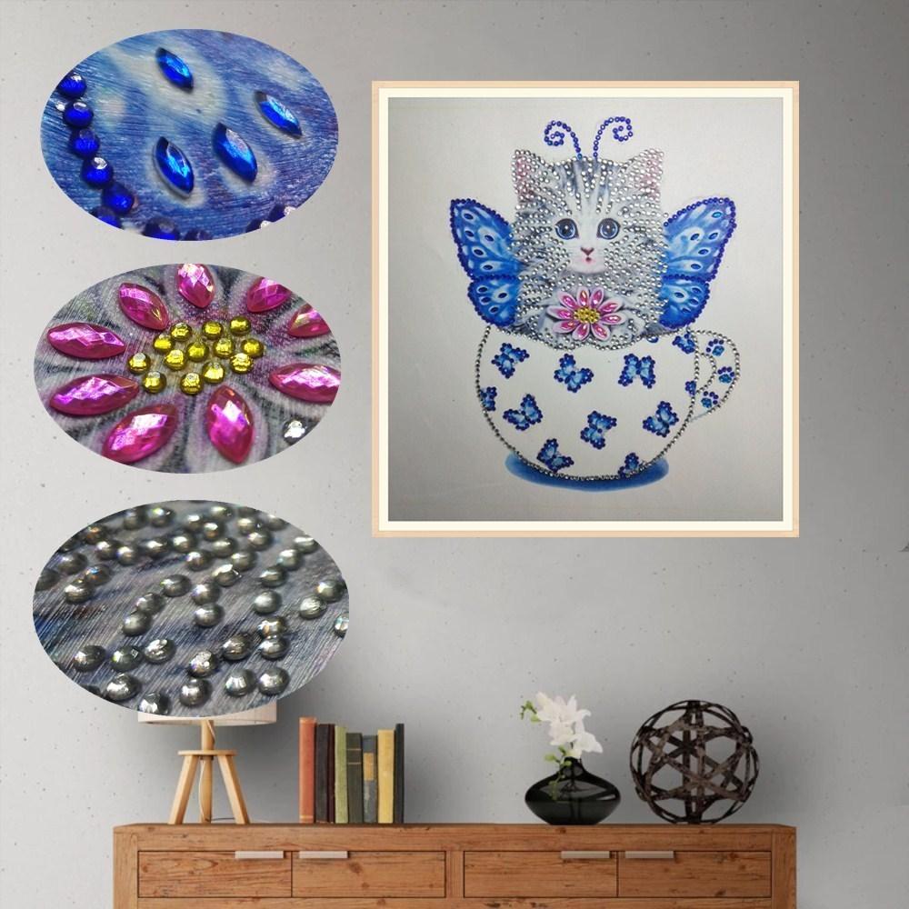 Mooie boog katten speciaal diamond painting