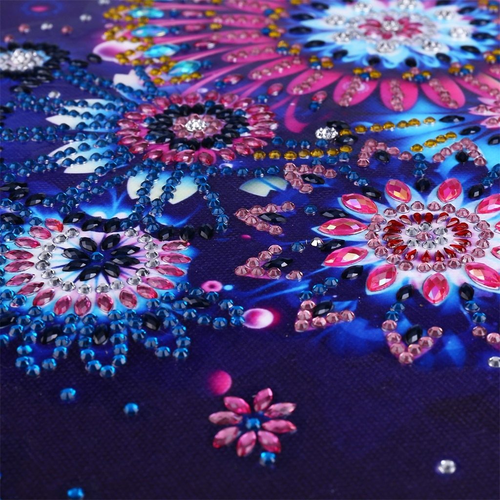 Abstracte bloemen speciaal diamond painting