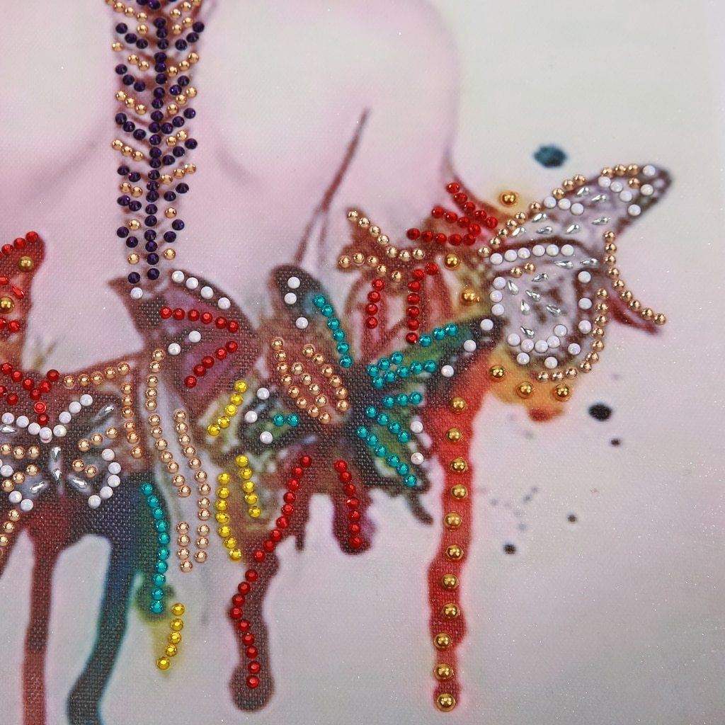 Het meisje met vlinders - speciaal diamond painting