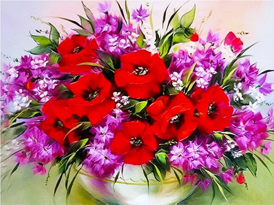 Papaverbloem diamond painting