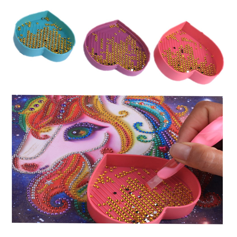 3 stukken set - HKunstvormige diamanten houder