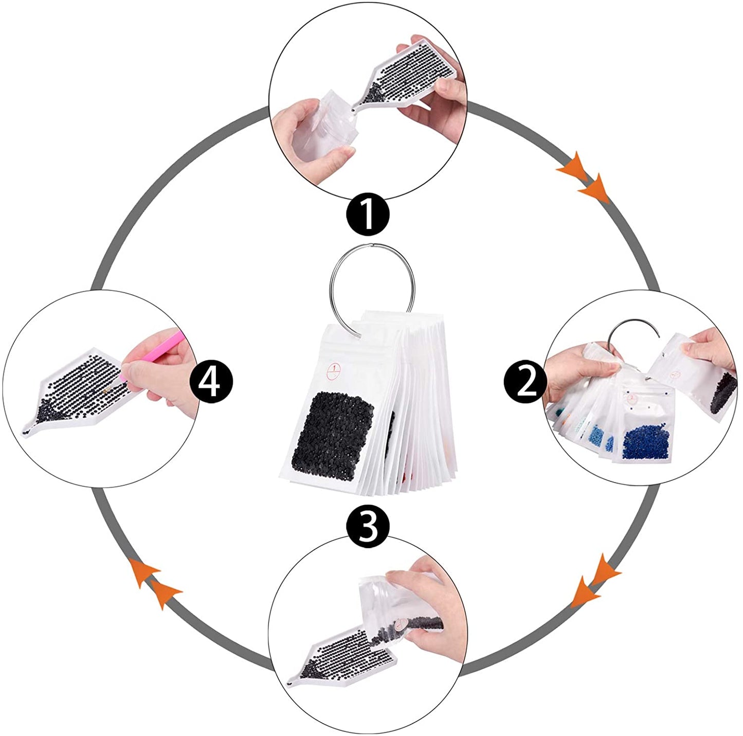 Diamanten opbergringzakken