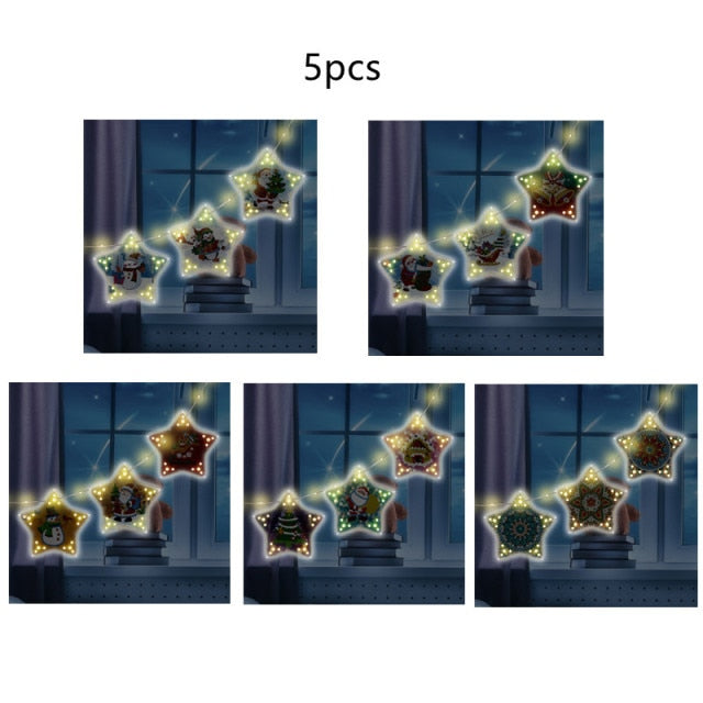 kerstboom hanglampen diamond painting