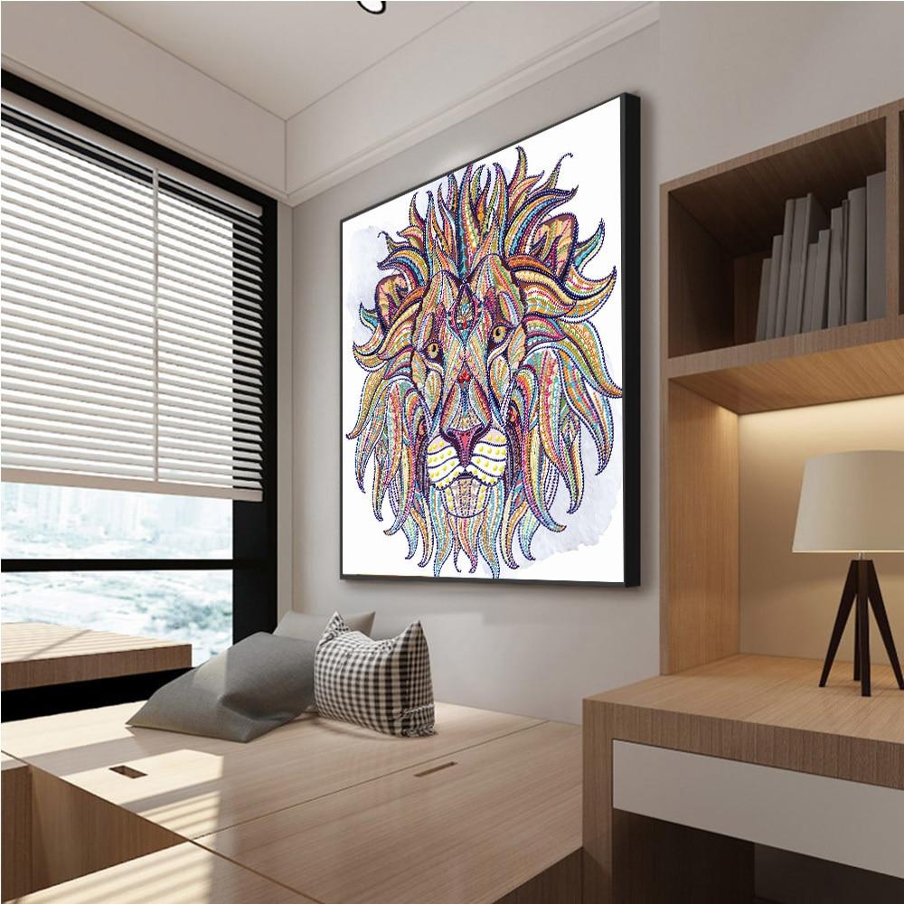 leeuw gezicht Speciaal diamant Kunst