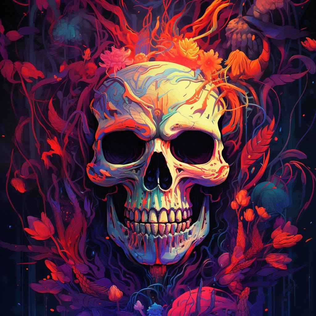 Skull Art Paint by Diamonds