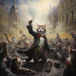 cats fighting Painting by Diamond