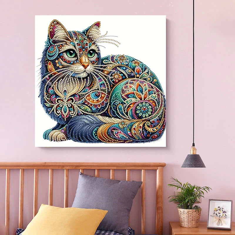 Kat Diamond Painting Kits - Kleurrijke Kat Kat Diamond Painting Kits - Kleurrijke Kat