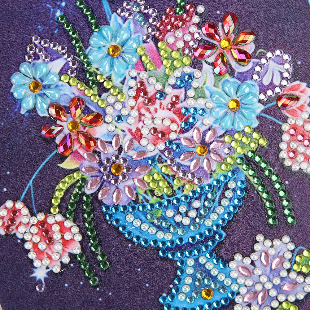 Meerkleurige bloemen in vaas schilderij albumhoes