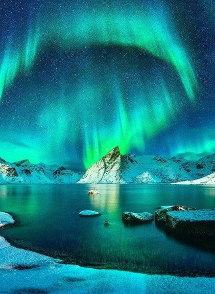 Amazing Polar Lights Paint by Diamonds