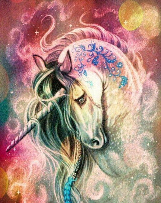 Artistic Unicorn Paint by Diamonds