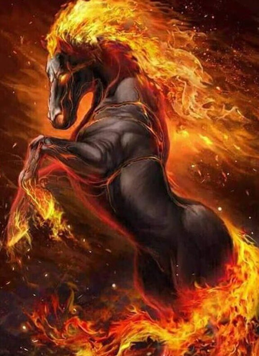 Blazing Horse Paint by Diamonds