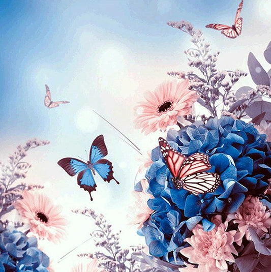 Butterflies Flying to Sky Diamond Painting