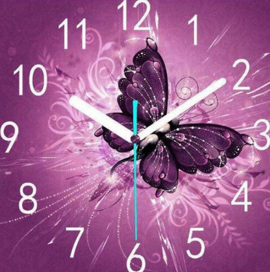 Butterfly Clock Paint by Diamonds