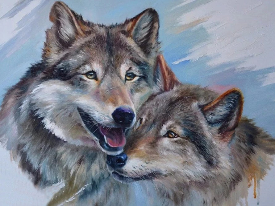 Captivating Wolves Diamond Painting Kit
