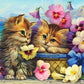 Cats & Flowers Diamond Painting 