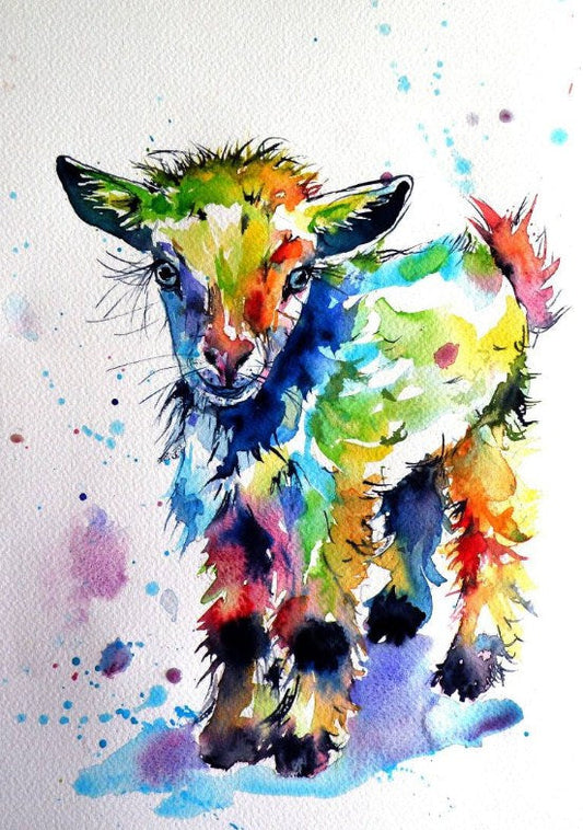 Colorful Goat Paint by Diamonds