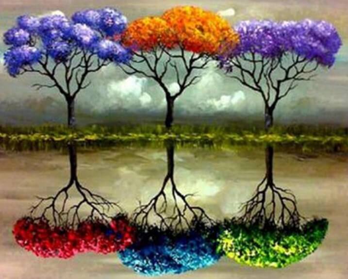 Colorful Trees DIY Painting Kit