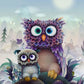 Cartoon Owl Paint by Diamonds