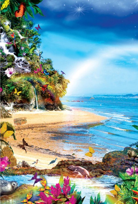 Fantasy Beach Paint by Diamonds