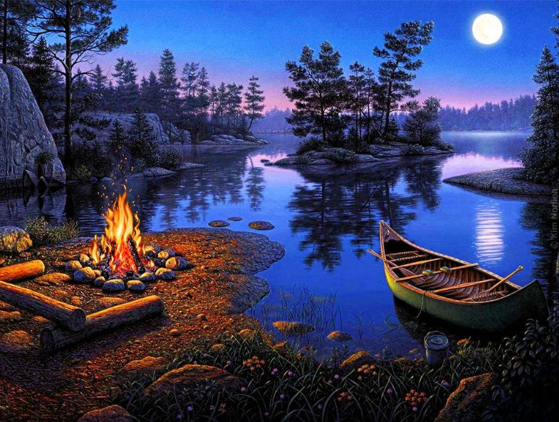 Fire by the Lake Paint by Diamonds