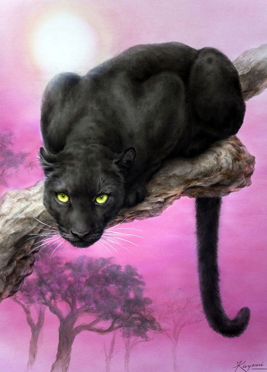 Gazing Black Panther Paint by Diamonds