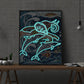 Aquatische vriendschap nacht gloed diamond painting