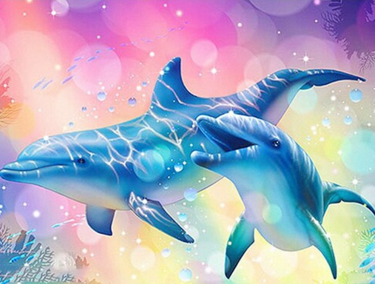 Dolphin Diamond Painting Kit
