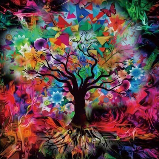 Kaleidoscope Tree Tempered Glass Diamond Painting