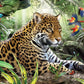 Leopard & African Parrots Diamond Painting