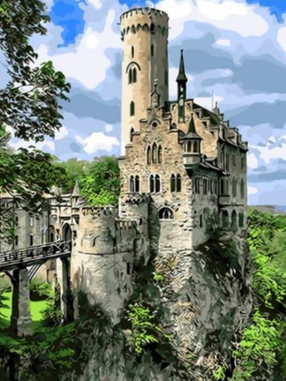 Lichtenstein Castle DIY Painting