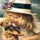 Little Girl with Teddy Bear Diamond Painting