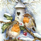 Little House of Snow Birds Diamond Painting
