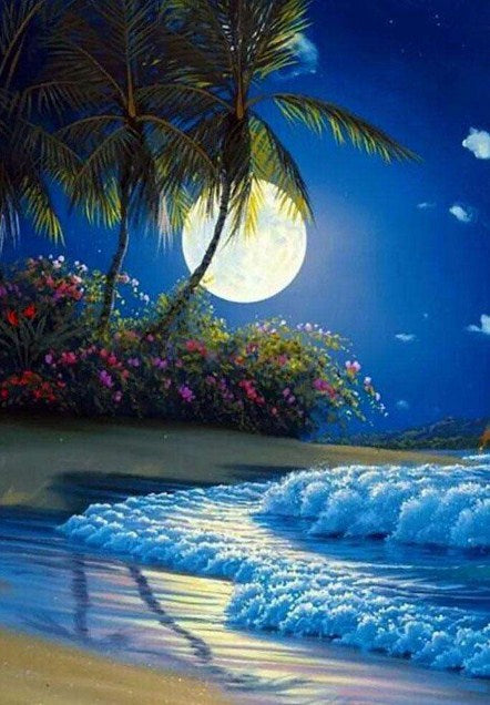 Moon & Sea Landscape Diamond Painting