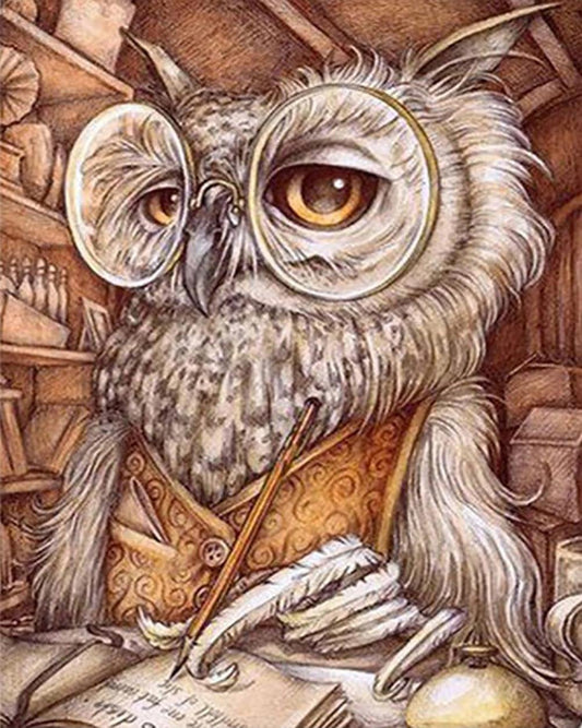 Professor Owl Paint by Diamonds