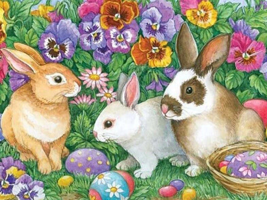 Easter Rabbits Diamond Painting