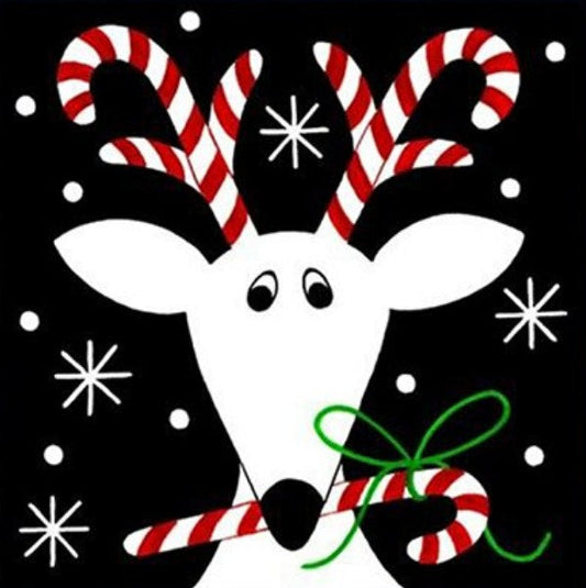 Reindeer Christmas Card Diamond Painting