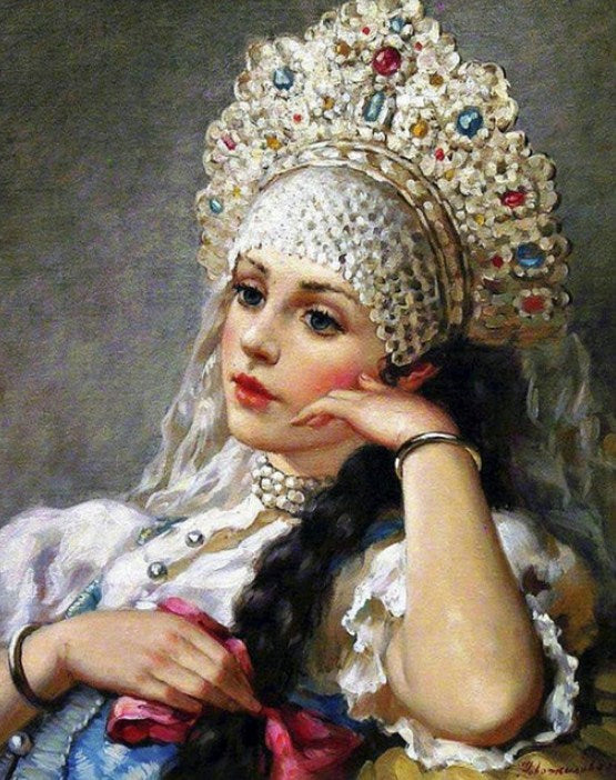 Russian Heritage Painting with Diamonds