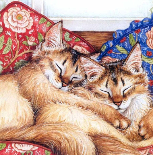 Sleeping Cats Paint by Diamonds