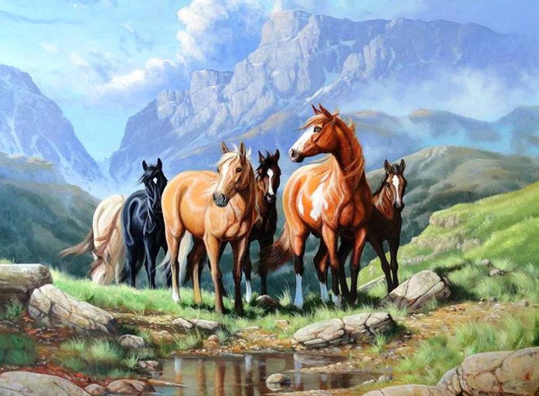 Wild Horses Diamond Painting Kit
