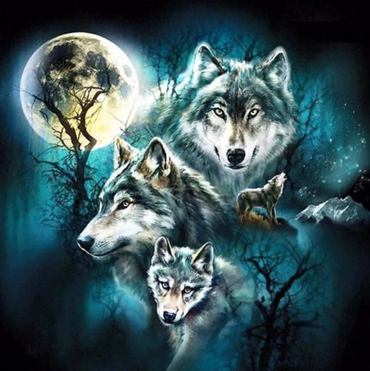 Wolf Full Drill Painting