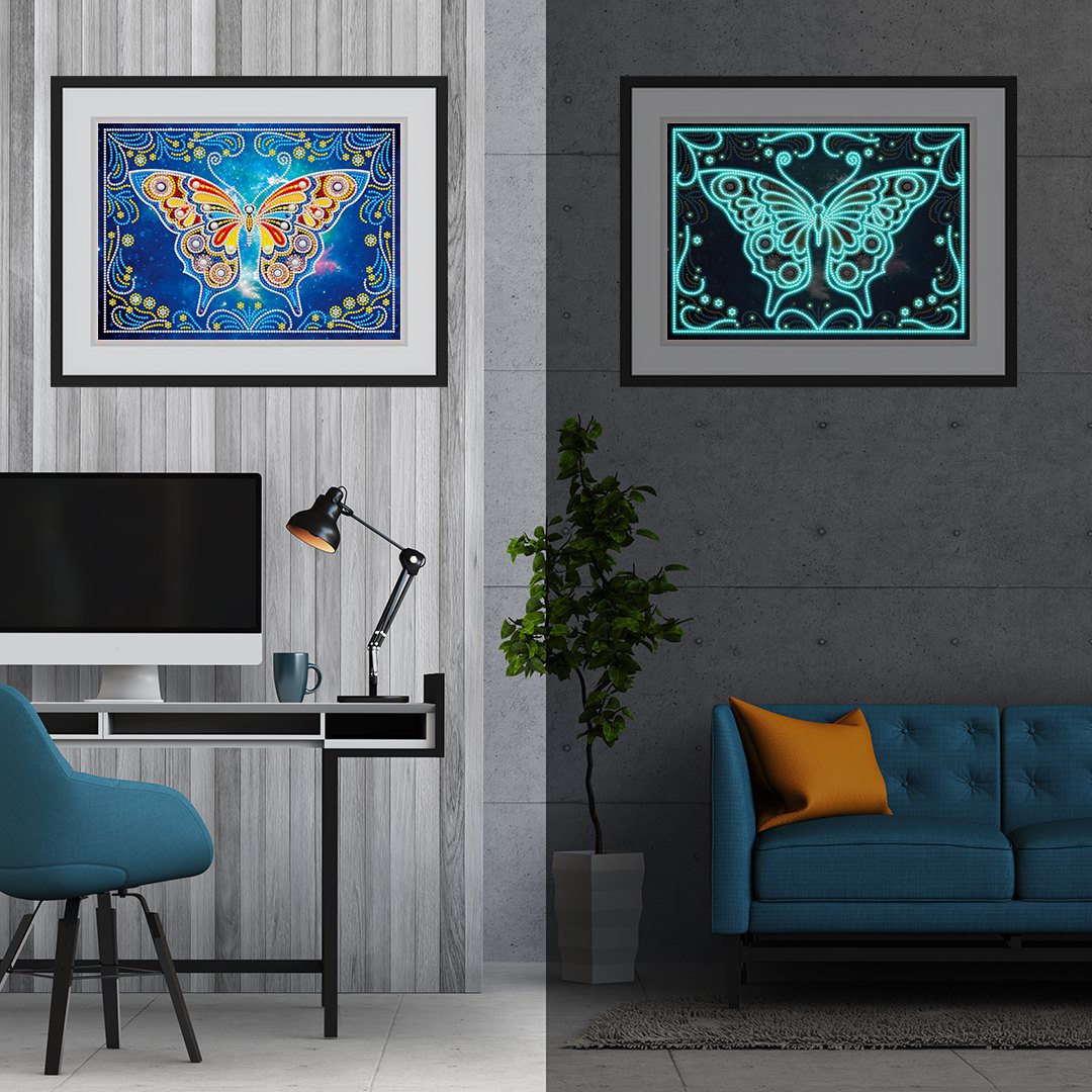 Glow in the dark Butterfly Diamond painting