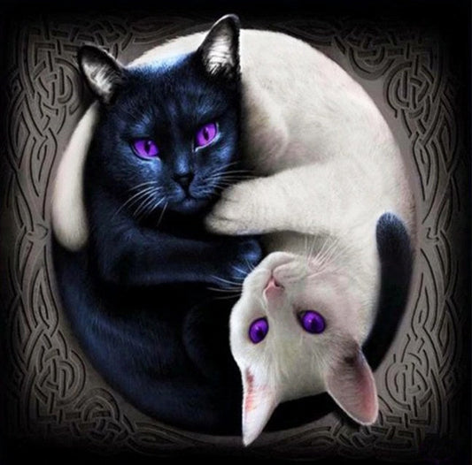 Yin Yang Cats Paint by Diamonds