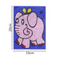Geanimeerde roze olifant - speciaal diamond painting