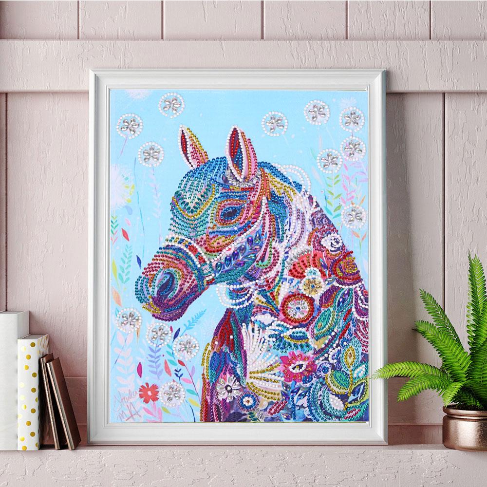 Kleurrijk Paard - speciaal diamond painting