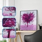 Paarse liefdeshKunstboom - speciaal diamond painting