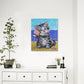 Kat op het strand - speciaal diamond painting